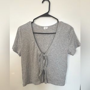 Aritzia Women's Grey Crop-top
